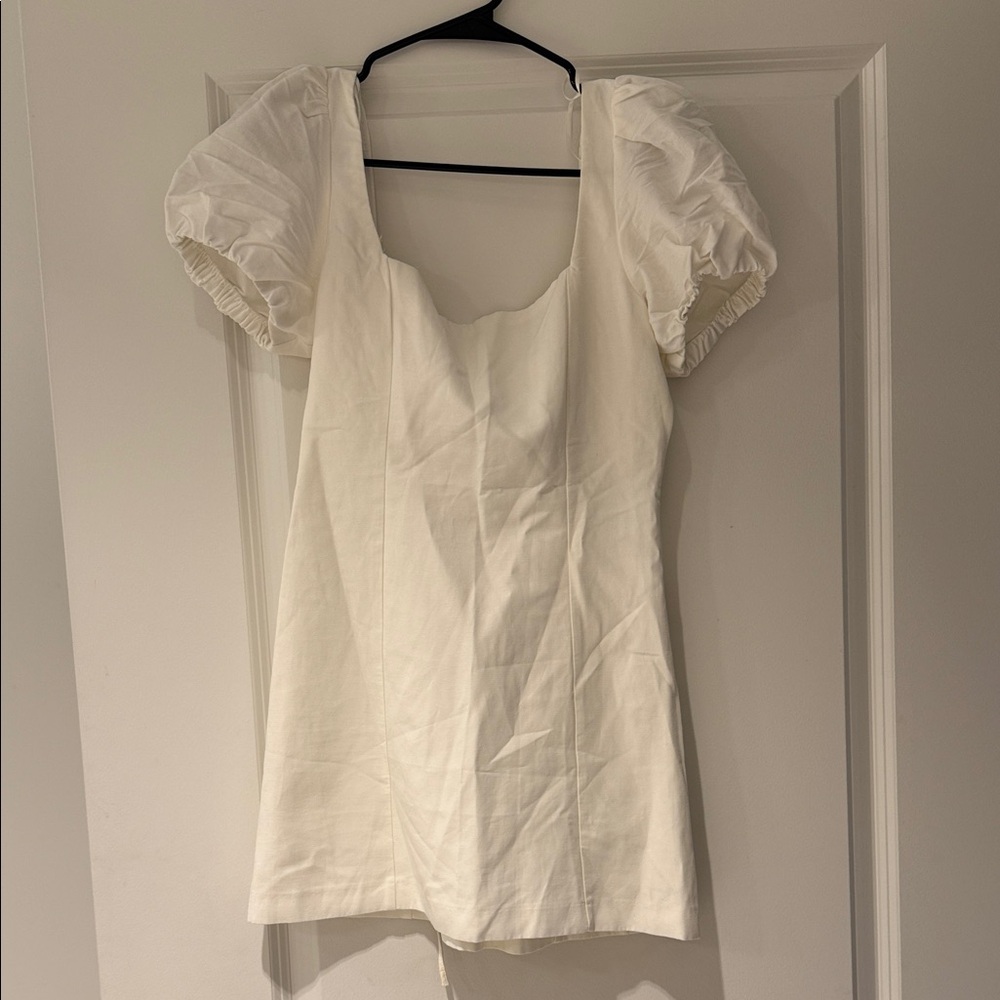 Zara White Puff Sleeve Blouse